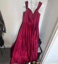Off the shoulder Red Bridesmaid Dress
