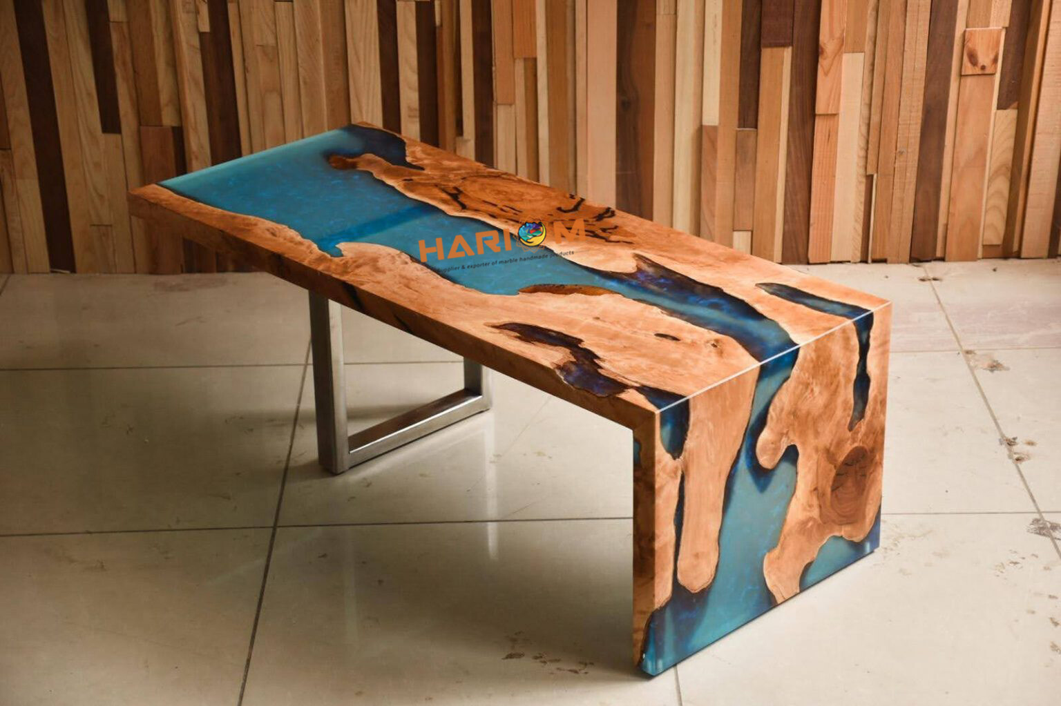 Adorable Handmade Epoxy Top Table Unique Acacia Wooden Natural Resin River Decor