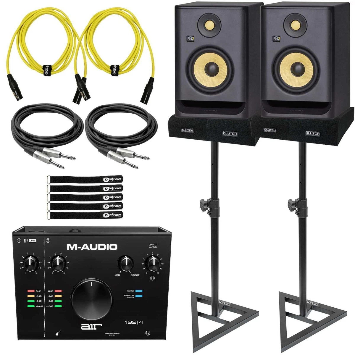 KRK RP5 Rokit 5 G4 Professional Bi-Amp 5 Powered Studio Monitor Pair, Black