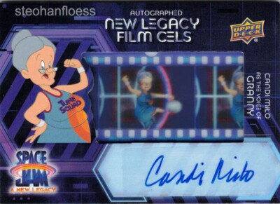 Upper Deck Space Jam: A New Legacy Candi Milo Auto Film Cels Granny Autograph B