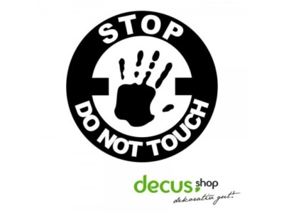 STOP DO NOT TOUCH L 1487 10x10 cm // Sticker JDM Aufkleber Frontscheibe