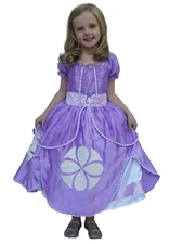 Little Pretends Sofia Inspired Princess Dress, Pretend Play Costume, Girls 