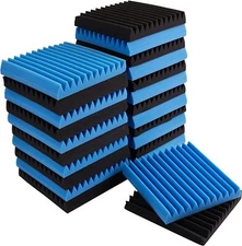 Ivation Acoustic Foam, Studio Acoustic Sound Proof Panels for Walls (24 Tiles)