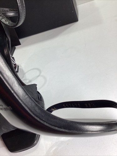 NIB Saint Laurent Opyum Black Silver Sandals 85 with YSL Heel Size 37.5 - Picture 8 of 13