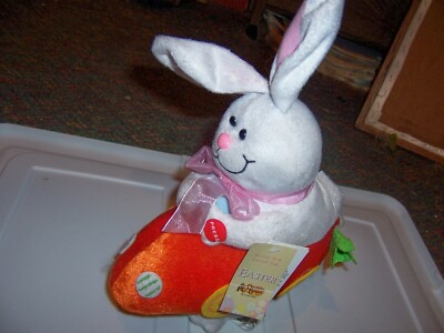NWT CRACKER BARREL Plush Animated Rabbit in Carrot Car | eBay