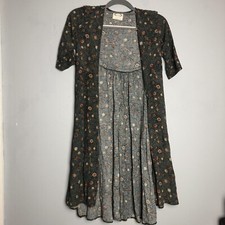 Mia Joy Girls Sz 7 Duster Blue With Floral Print