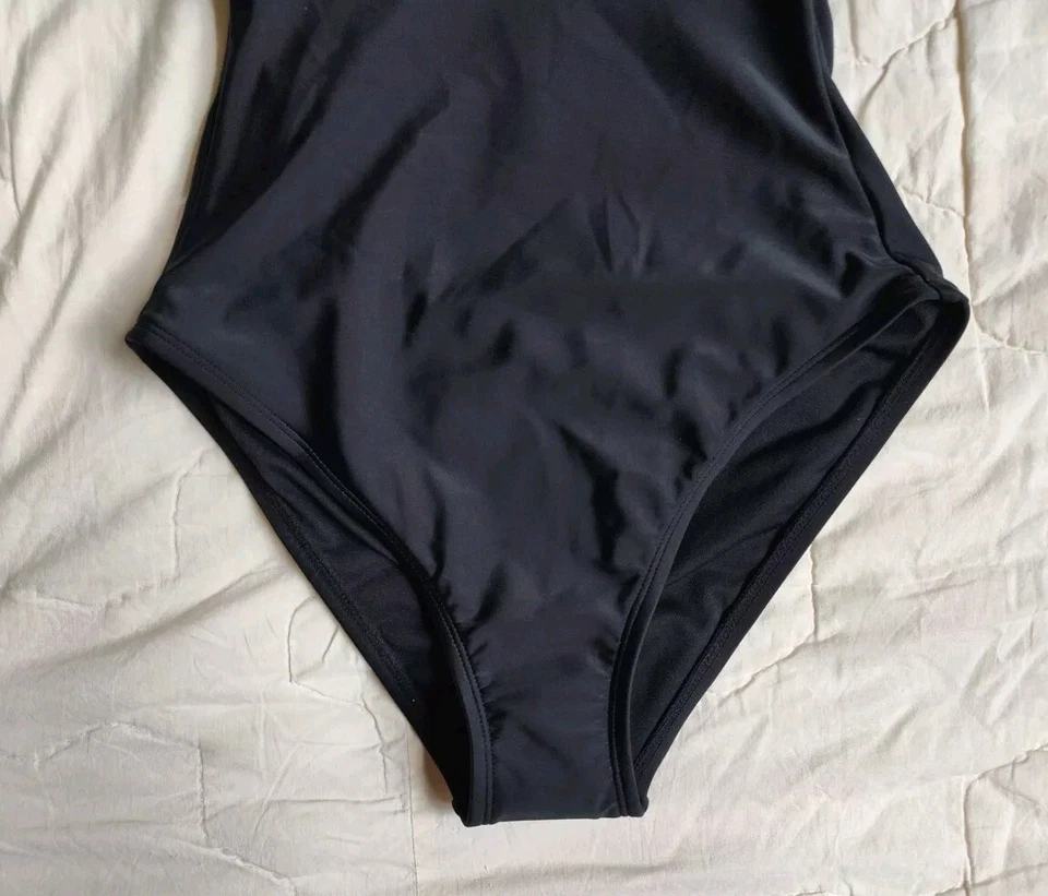 Maiô feminino Shade & Shore peça única tamanho XS fio U perna alta novo com etiquetas - Imagem 3 de 4