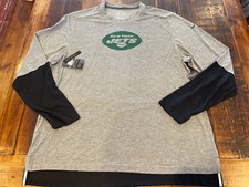 Nike NY Jets Sideline Player Performance LS Shirt Heather Gray 4XL CJ8933-050