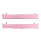 2x Chevron Draught Excluders Fabric Weighted Draft Stopper Door Guard 80cm Pink