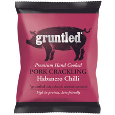 Gruntled Premium Flavoured Pork Crackling Habanero Chilli Full Case 20x35g