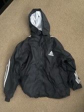 Adidas Windbreaker Youth Size Large Lightweight Full Zip Jacket