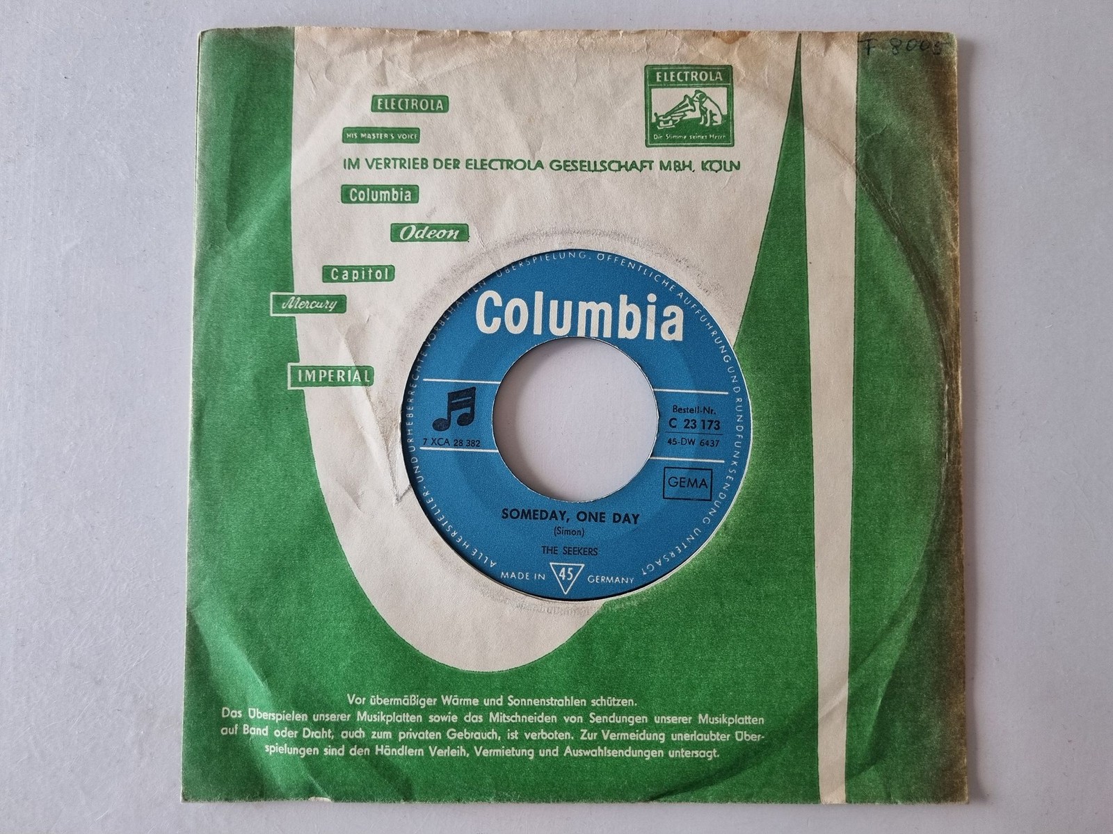 The Seekers - Some Day, One Day 7'' Vinyl Germany