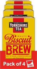 Biscuit Brew Flavoured Tea Bags, 4 Boxes of 40 Tea Bags (Total 160 Bags)