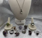 Lot of Vintage Costume Jewelry - Rings & Necklace