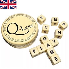 2025 New Qless Dice Game with Twelve Dice Letters,The Crossword Solitaire Game