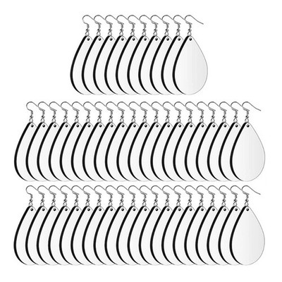50 Pcs Earring Blanks MDF Sublimation Printing Earrings for Christmas Valentine