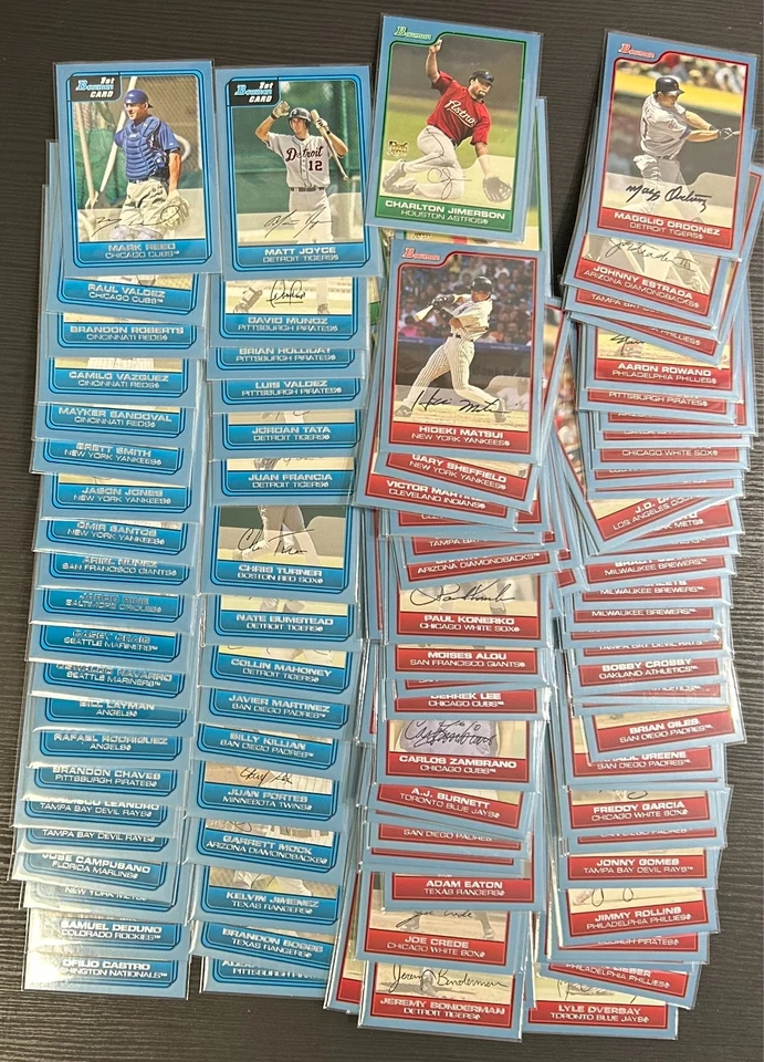 Lote Bowman Blue Parallel 2006 - 115 cartas - todas /500 - radiocontrol, prospectos, veteranos Foto 4 de 4