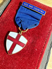 Vintage BSA God and Country 50's Medal Set Booklet & Case Protestant Scouting ✝️