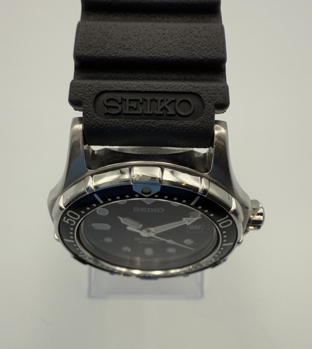 【希少】SEIKO SCUBA 200m ダイバー 7N35-600A メンズ SEIKO 7N35-600A Diver's SCUBA Black Dial Quartz Vintage Watch