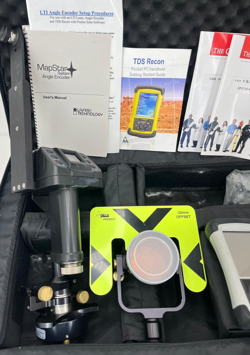 LASER TECHNOLOGY MAPSTAR ANGLE ENCODER, TDS RECON, SECO PRISM *AS