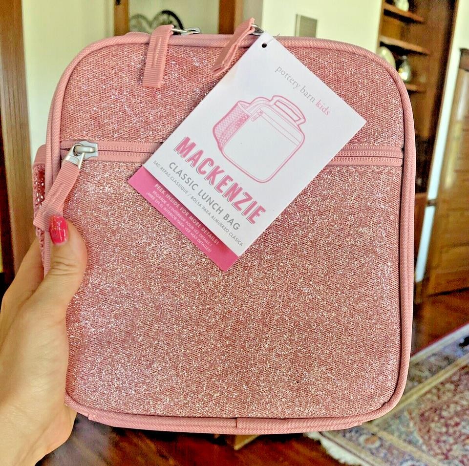 Pottery barn School glitter BACKPACK LARGE Disney+LUNCH bag  display picture 2