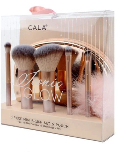 Juego de mini brochas de maquillaje CALA 5 piezas y bolsa - brillo icónico nuevo en caja Foto 2 de 3
