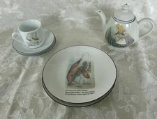 Vintage Reutter Porzellan Alice In Wonderland Tea Set