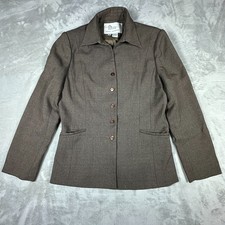 Z One Donna Collezioni Womens XL Brown Lined Single Breasted Formal Blazer