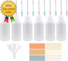 6 Pack Needle Tip Squeeze Bottle 50Ml 1.69 OZ Precision Gun Oil Bottle Needle