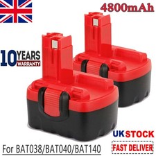 2x 4.8/5.0AH 14.4V Battery For Bosch BAT038 BAT040 GDS GSR PSR1440 Black &Red UK