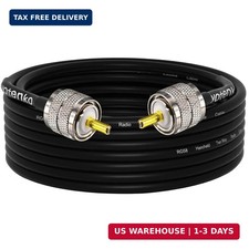 Cb Ham Coax Cable 25ft Rg58 Coaxial Cable Pl259 Coax 50 Ohm Coax Low Loss For Hf