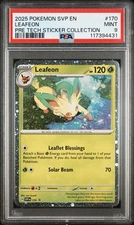 2025 Black Star Promo Prismatic Evolutions Tech Sticker Coll. #170 Leafeon PSA 9