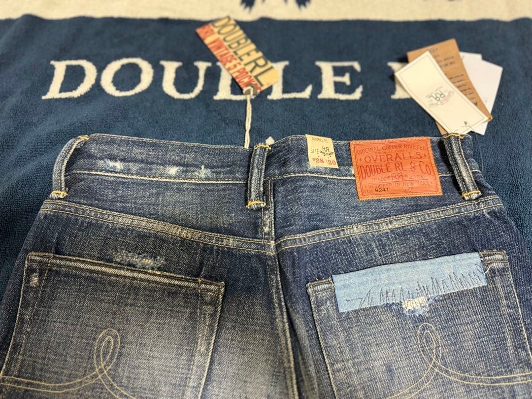 RRL Damaged Processing 5 Pocket Straight Denim W28 - image 5