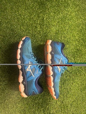 Men s Mizuno Wave Sky 2 Running Shoes10.5 Hawaiian Ocean Blue Orange AeroHug