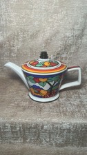Sadler Art Deco Clarice Cliff Style Tea Pot Gypsy Caravan / Farmhouse #306