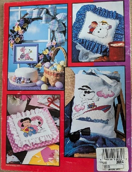 PEANUTS ALL YEAR LONG LEISURE ARTS CROSS STITCH BOOK SNOOPY ALL HOLIDAYS - Image 2 of 4