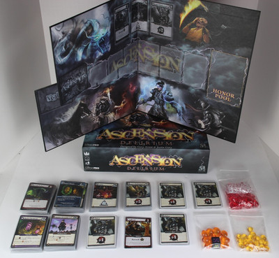 Ascension Delirium Deck Building Card Game - MISSING: 3 Tokens , 4 cards, Rules
