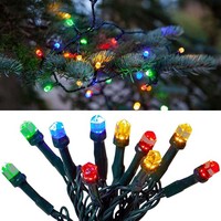 Led Lichterkette Diamond Star Light IP44 Innen & AußEn Bunt Timer 200 Leds 15M