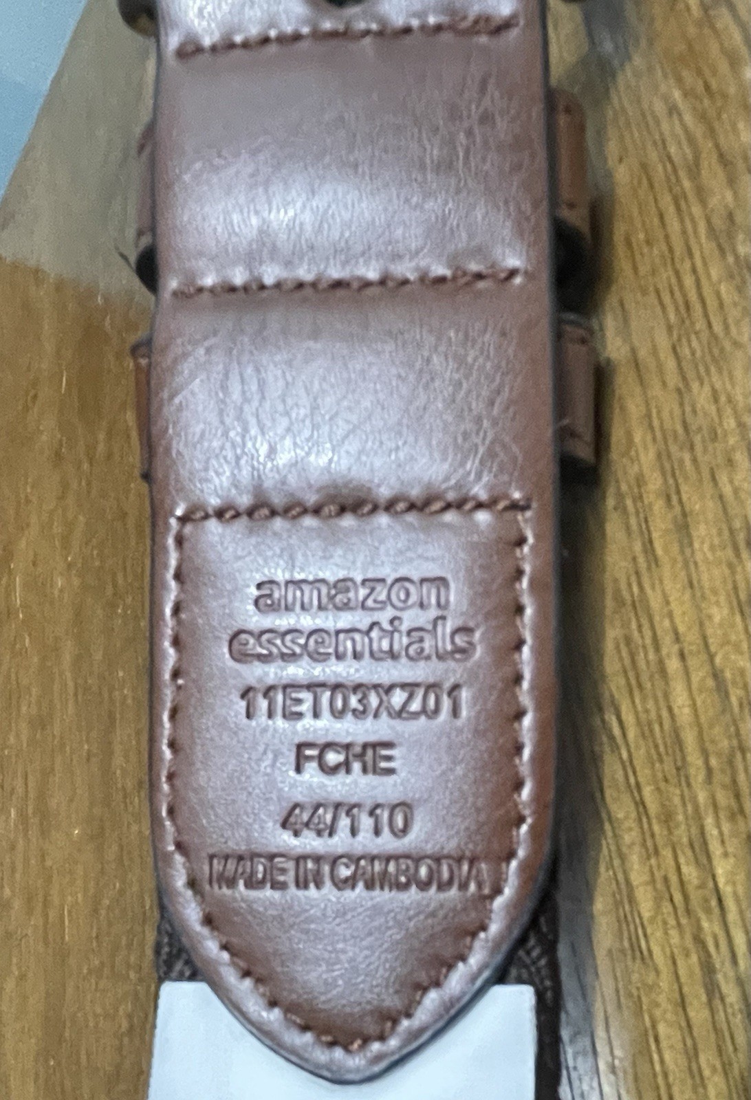 Amazon Essentials Brown Leather Ends Flex Cord Go… - image 5