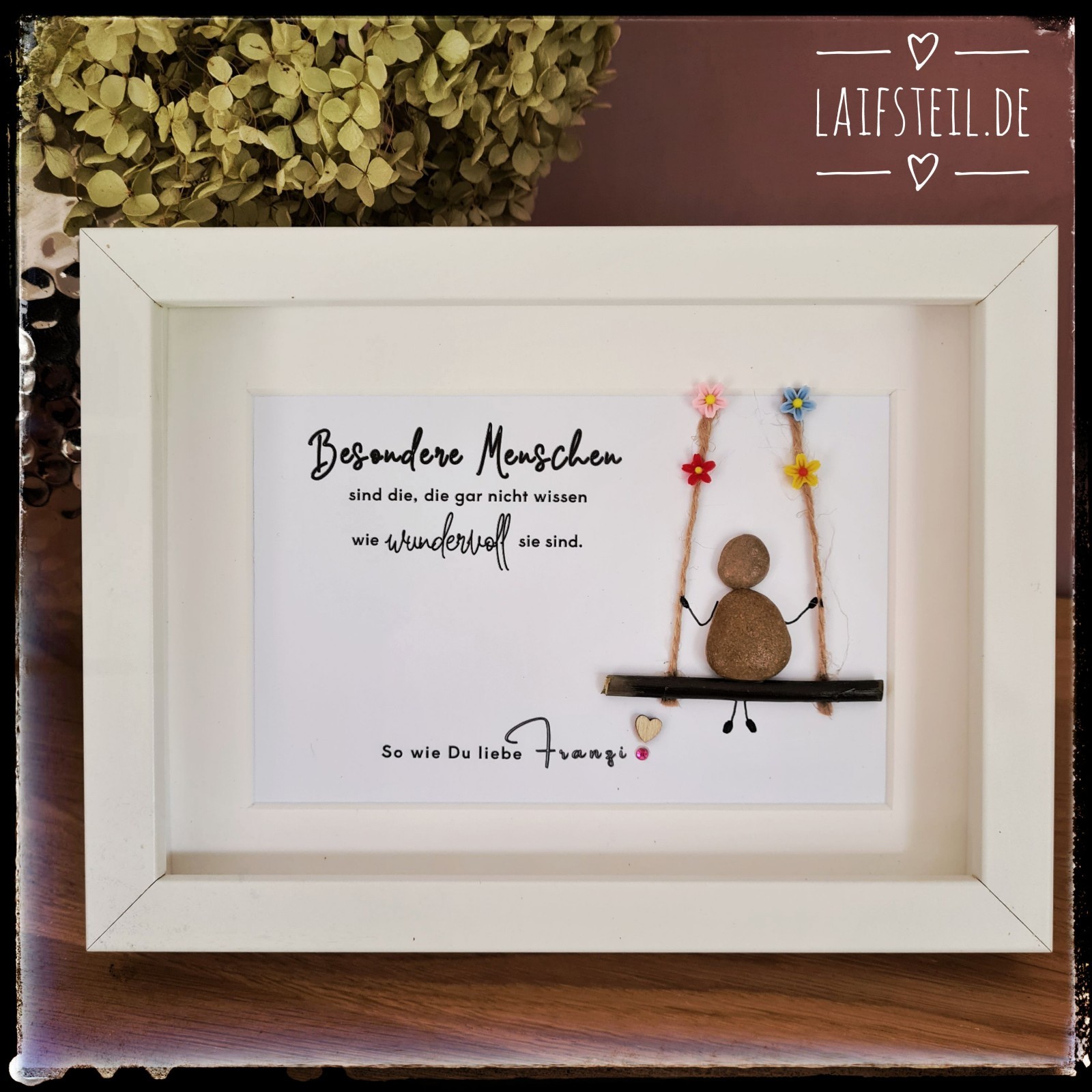 Steinbild "Besondere Menschen..." personalisierbare Geschenkidee, handmade 3D