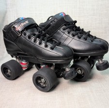 Riedell R3 Roller Skates Size 5 - Radar Flat Outrageous Speed Wheels -Quad Derby