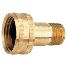GRAINGER APPROVED 707420-1208 Garden Hose Adapter,3/4"x1/2",GHTxNPT 20XP99