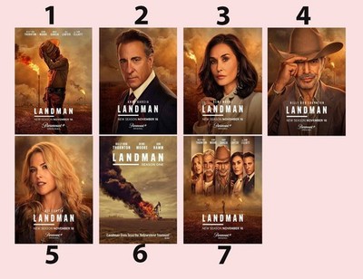 Landman Season One Cast Collection Paramount Plus Poster