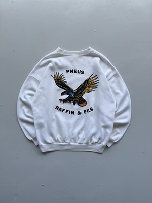 Weißer Adler 90er Vintage Tier Grafik Sweatshirt Grafik - Large