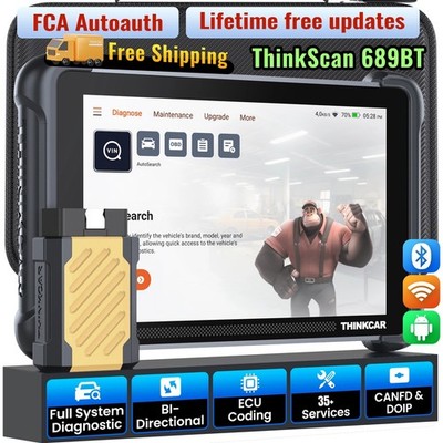 ThinkScan 689BT OBD KFZ Diagnosegerät ALLE System 35 Reset ECU Coding CANFD DoIP