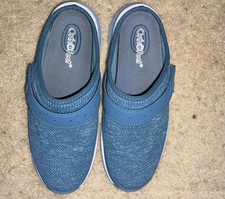 OrthoFeet Iris 72022 Women s Size 8.5 B Blue Mesh Slip-On Mule Clog Shoes