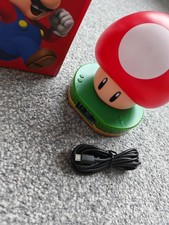 NEW Super Mario Mushroom Digital Alarm Clock & Night Light Official Nintendo