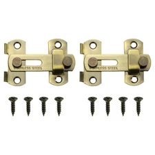 2-Pack Flip Latch Gate Latch, 3" Flip Sliding Barn Door Lock [Bronze]