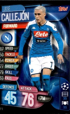 2019/20 Attax Champions Topps Match Card # NAP9 Jose Alley SSC Napoli