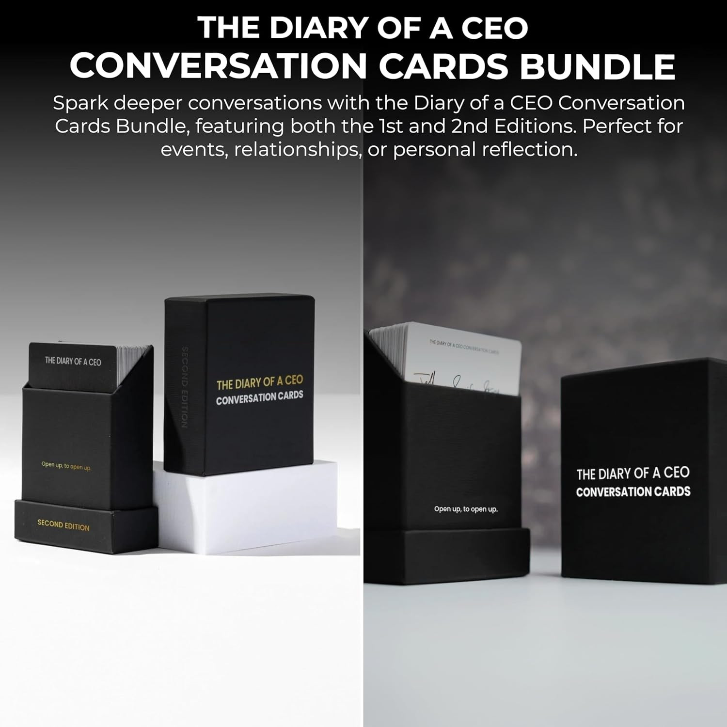 Diary of a CEO Conversation Cards by Steven Bartlett - 1St and 2Nd Edition Bu...